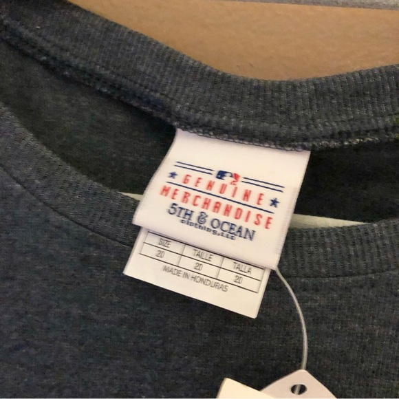 5th & Ocean Justice New York Yankees baseball graphic‎ tee shirt grey size 20 - Picture 3 of 5